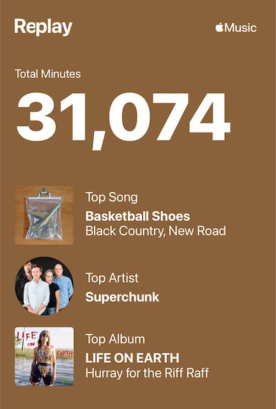 Apple Music Replay statistics