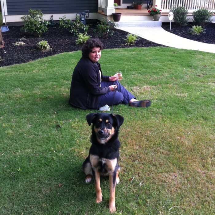 Fist day at Bhindi's forever home.